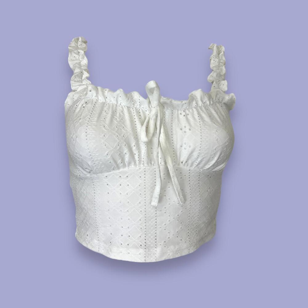 Eyelet Crop Top
